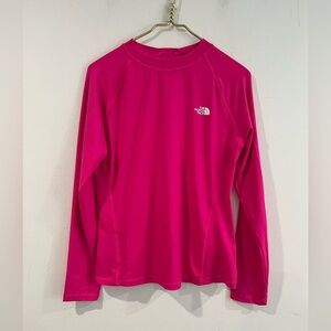 The North Face Shirt Womens L
Medium Pink Fitted Long Sleeve High
Neck Wicking